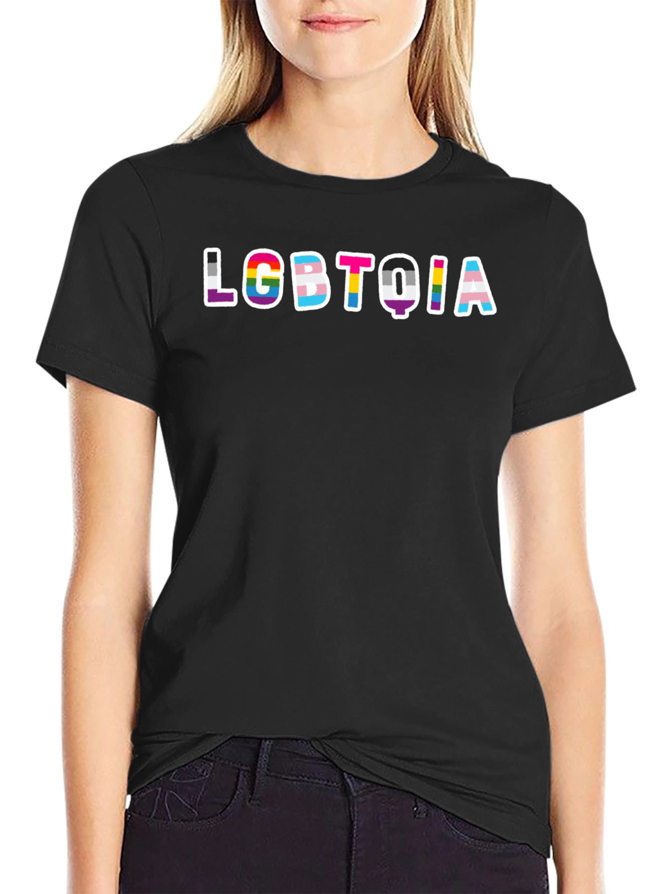 LGBTQIA Pride Graphic Black T-Shirt