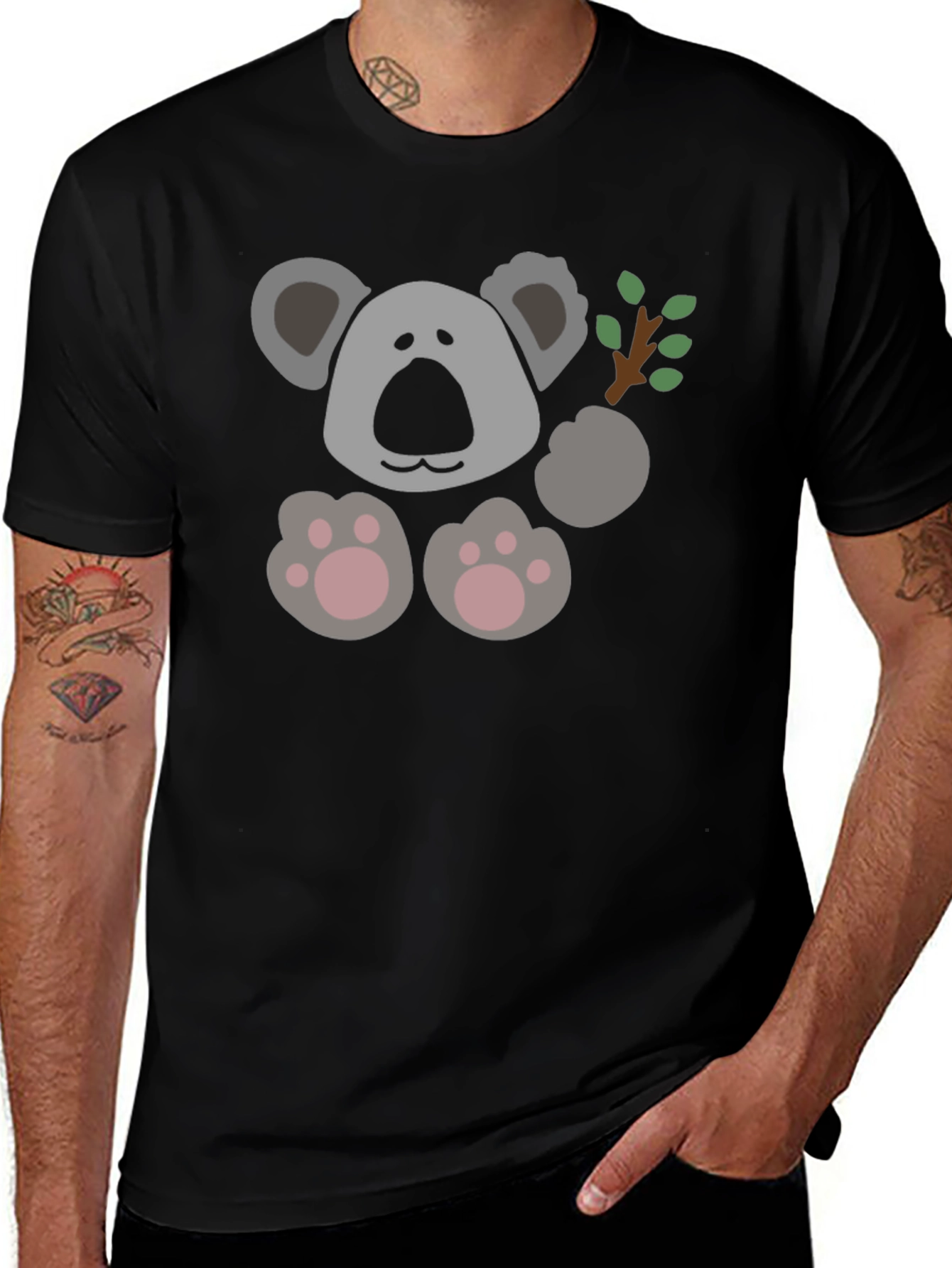 Koala Graphic Tee - Unisex Black T-Shirt