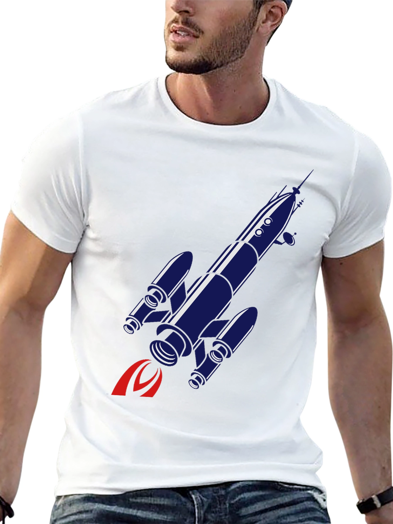 Rocket Graphic T-Shirt - Space Adventure Tee