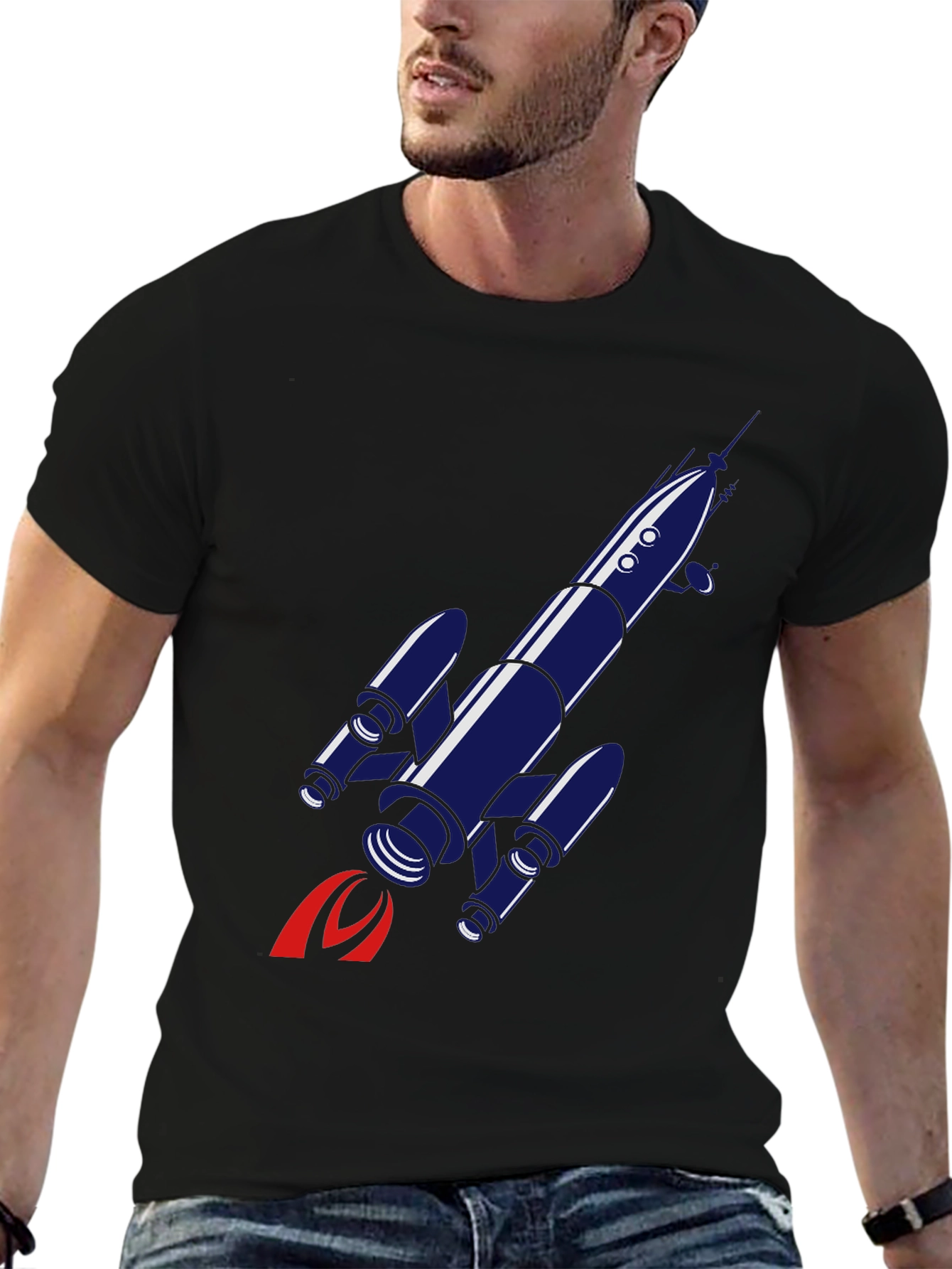 Rocket Graphic T-Shirt - Space Adventure Tee