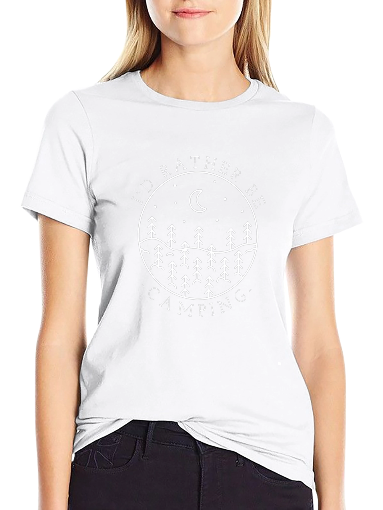 Id Rather Be Camping T-Shirt - Black