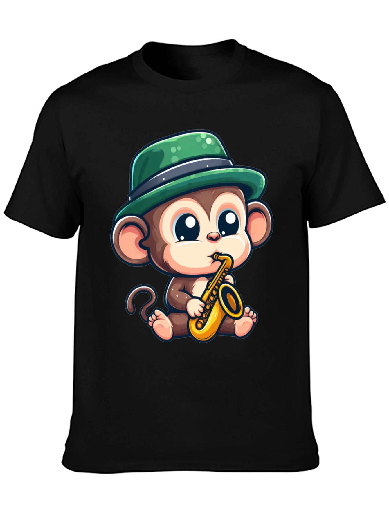 Monkey Saxophone T-Shirt: Cool Cartoon Graphic Tee