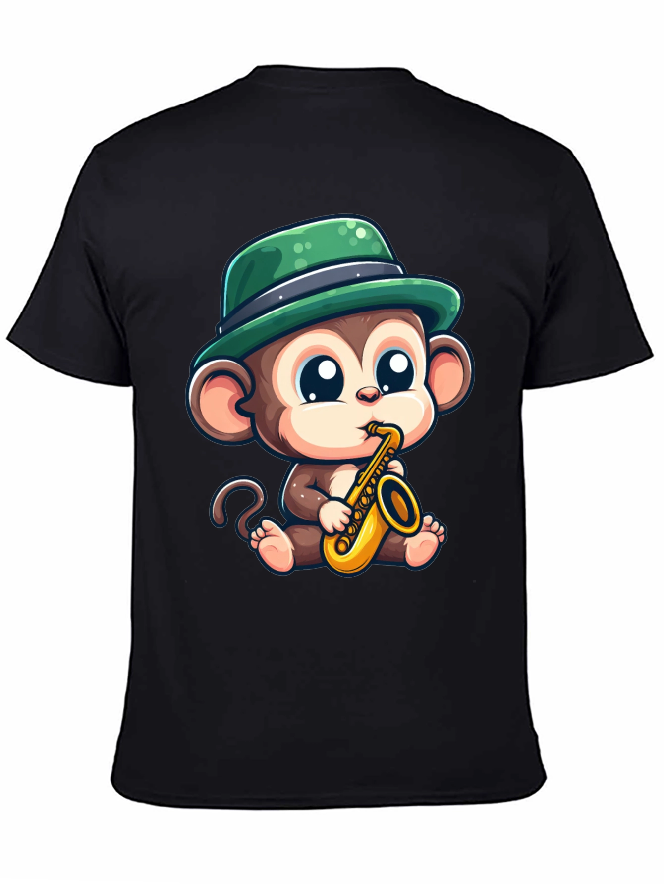 Monkey Saxophone T-Shirt: Cool Cartoon Graphic Tee