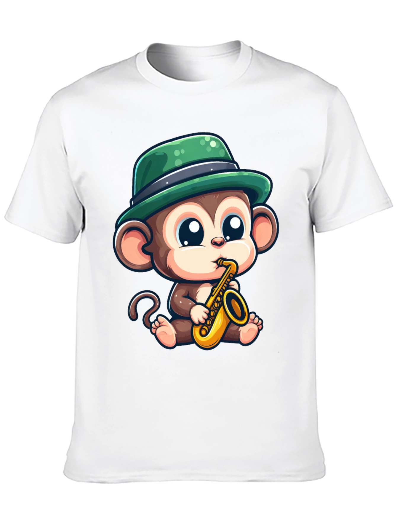 Monkey Saxophone T-Shirt: Cool Cartoon Graphic Tee