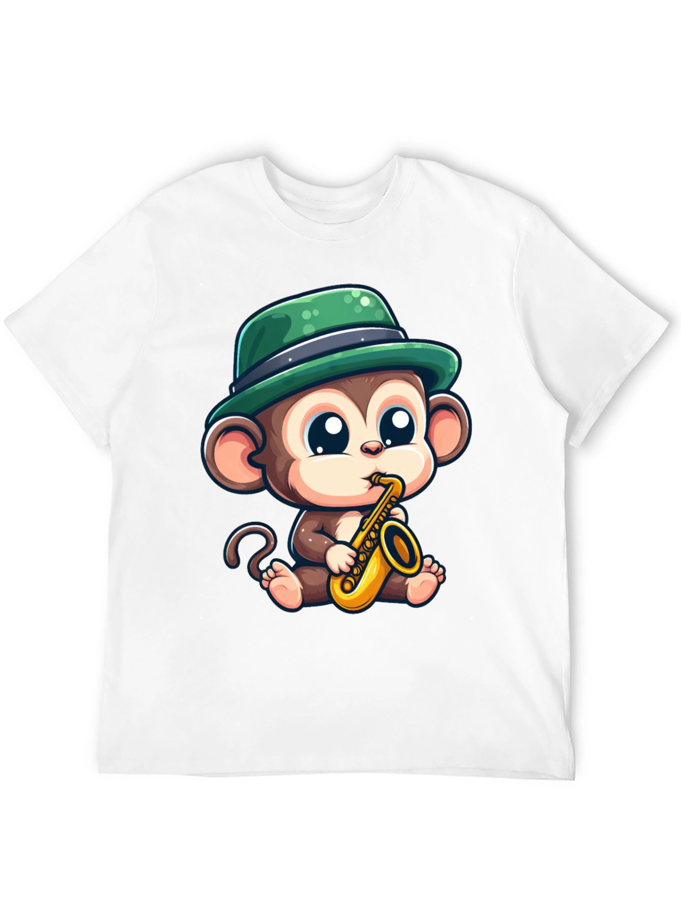 Monkey Saxophone T-Shirt: Cool Cartoon Graphic Tee