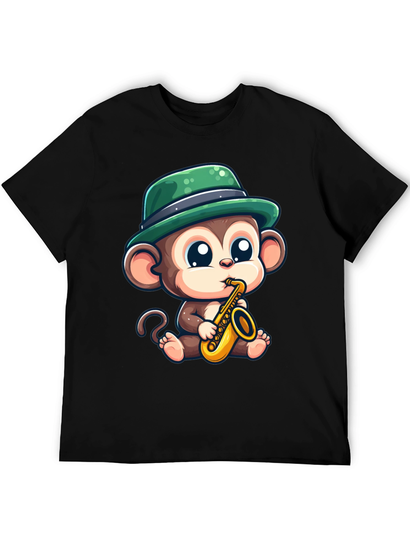 Monkey Saxophone T-Shirt: Cool Cartoon Graphic Tee