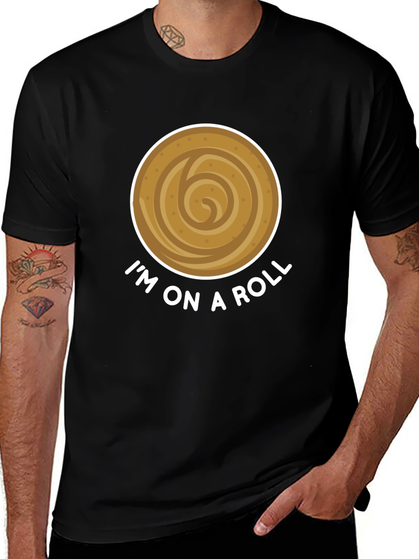 Im On A Roll Funny Cinnamon Roll T-Shirt