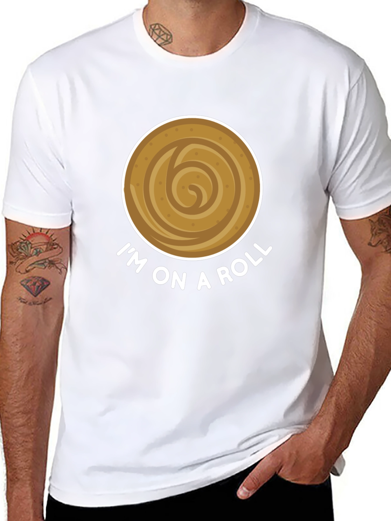 Im On A Roll Funny Cinnamon Roll T-Shirt