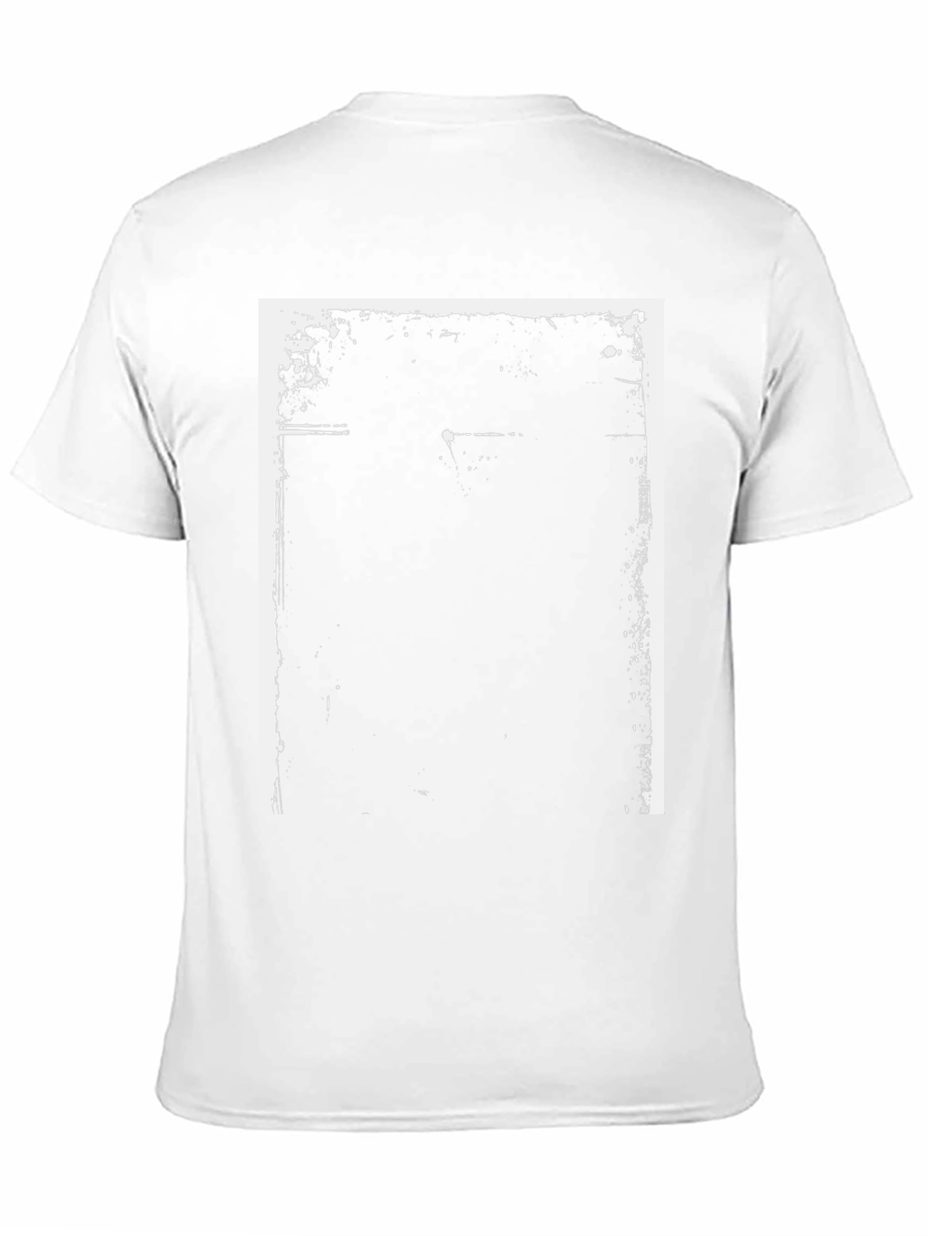 Mens Black Graphic Tee - Grunge Border Design