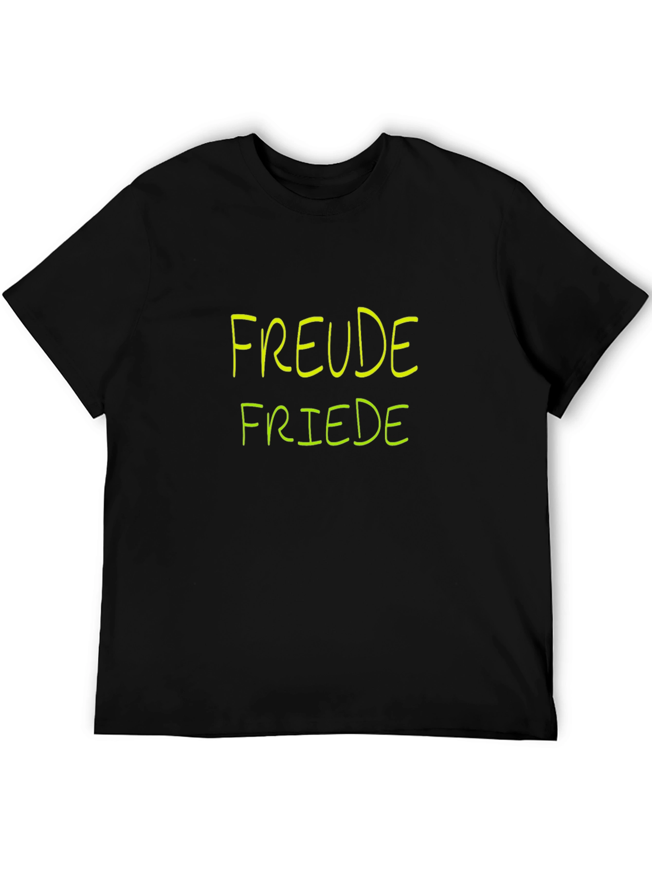 Freude Friede Graphic Tee - Black Cotton T-Shirt