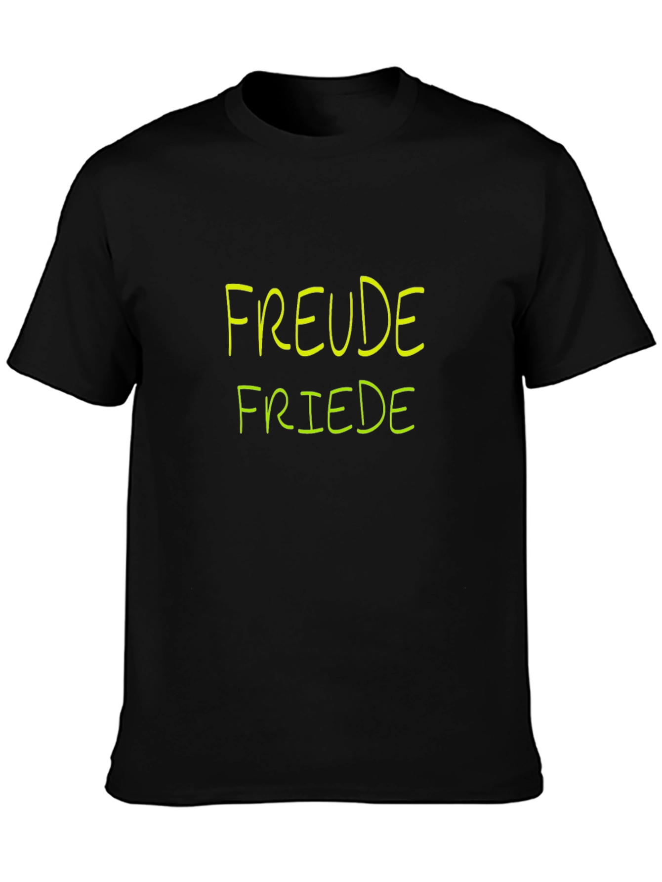 Freude Friede Graphic Tee - Black Cotton T-Shirt