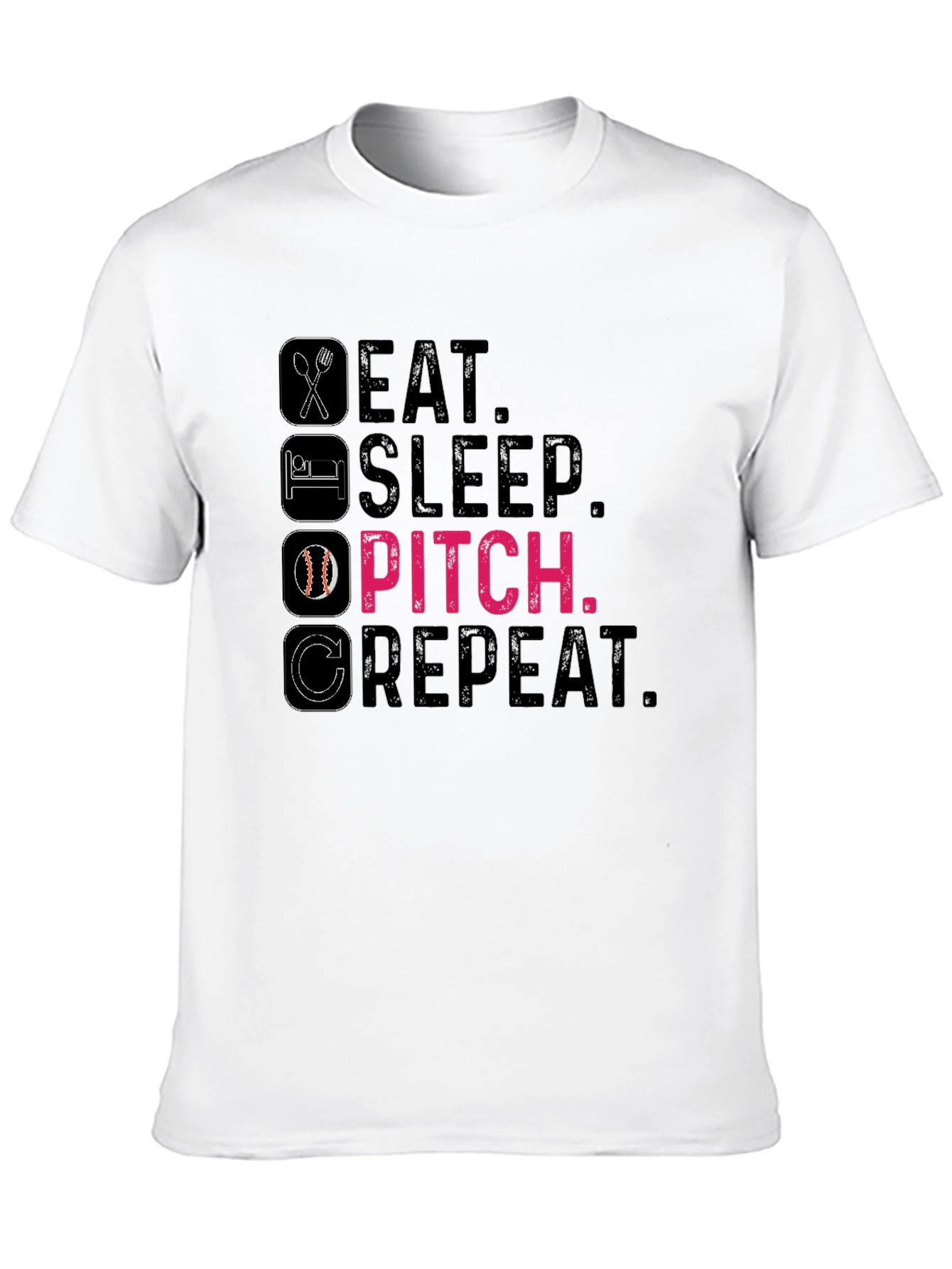 Eat Sleep Pitch Repeat T-Shirt