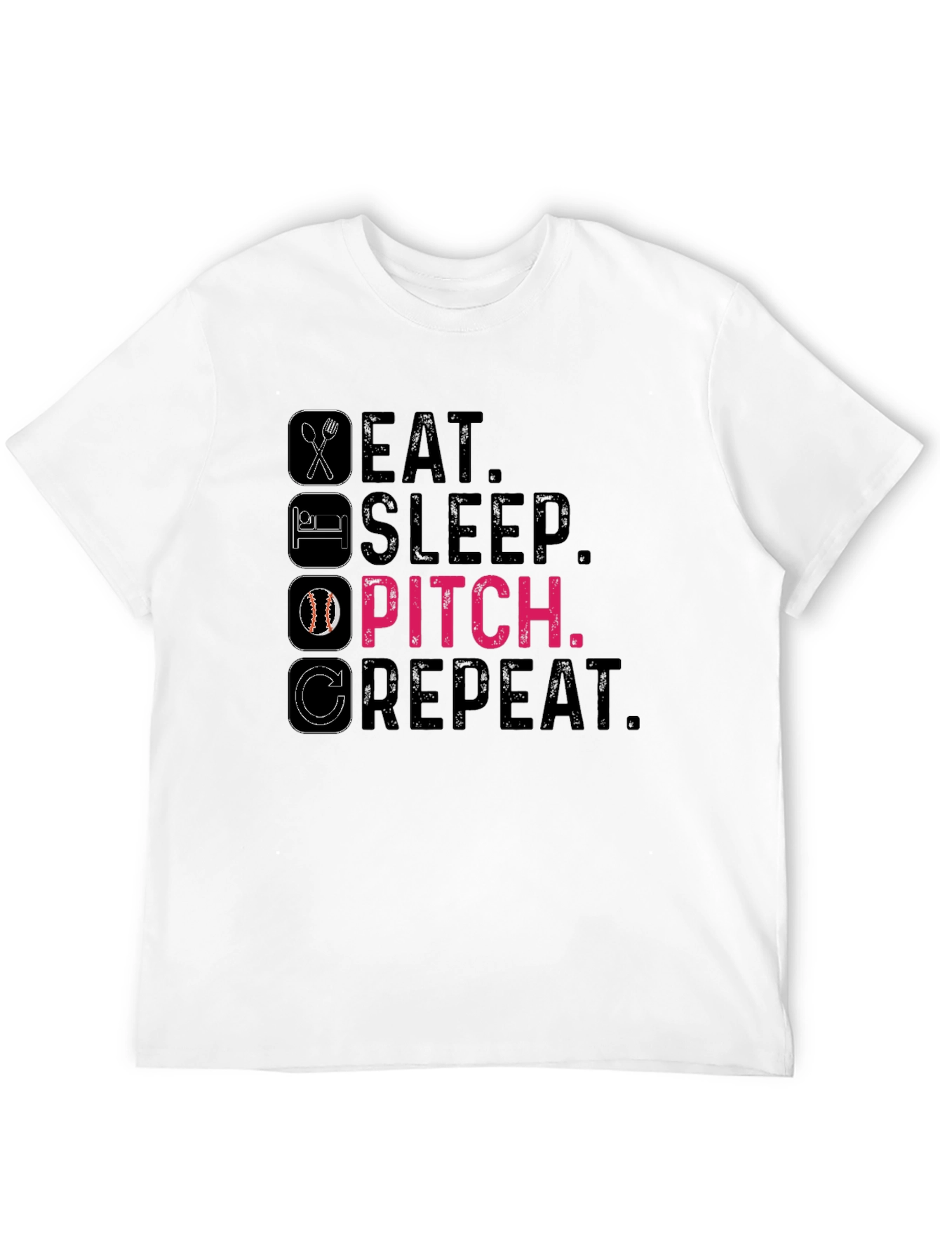 Eat Sleep Pitch Repeat T-Shirt