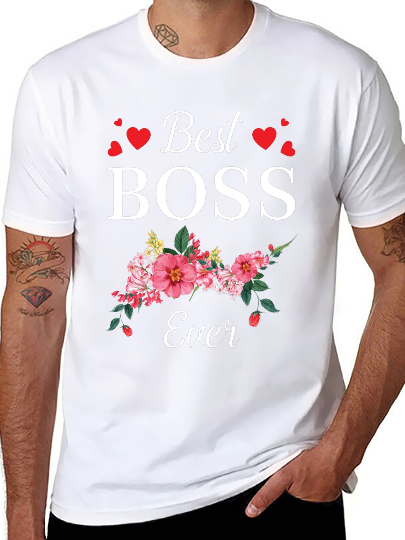 Best Boss Ever Floral T-Shirt
