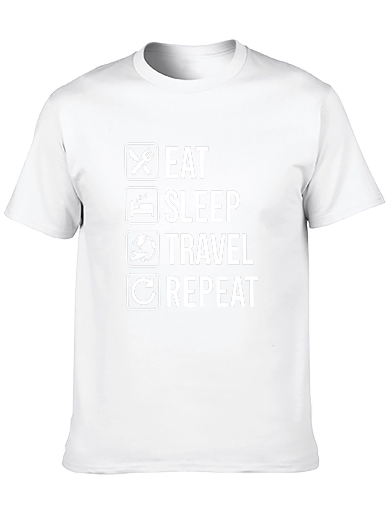 Eat Sleep Travel Repeat Graphic T-Shirt