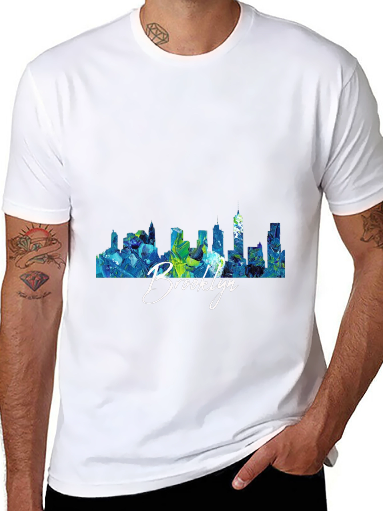 Brooklyn Skyline Graphic T-Shirt - Trendy Tee