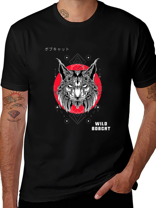 Wild Bobcat Graphic Tee - Black T-Shirt