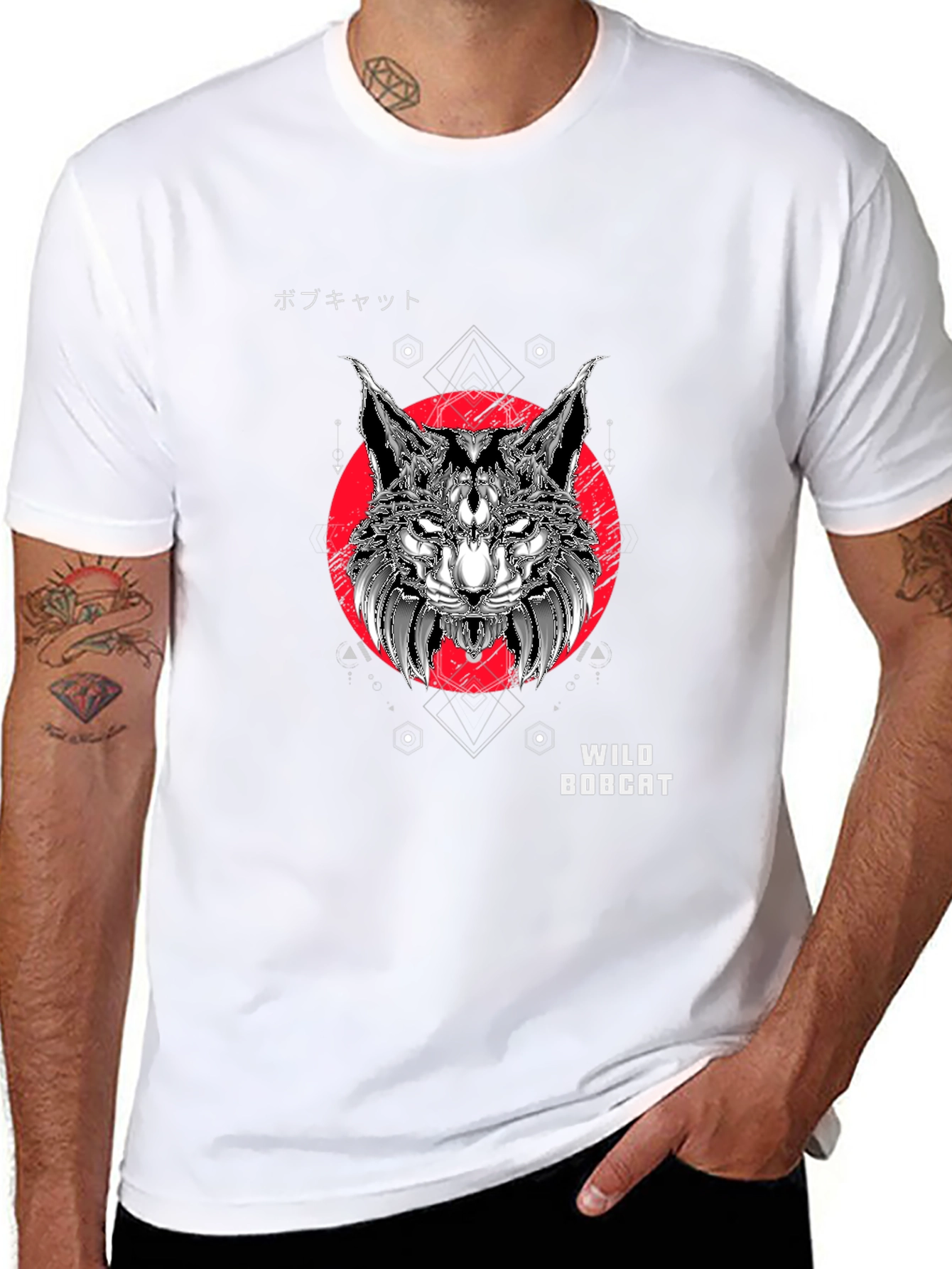 Wild Bobcat Graphic Tee - Black T-Shirt