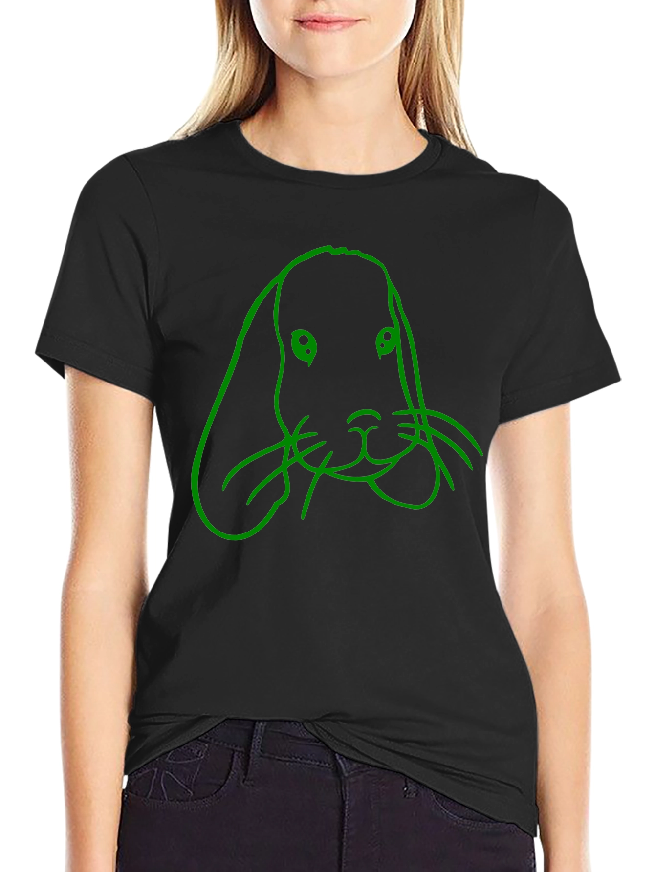 Rabbit Graphic Tee - Mens Black T-Shirt