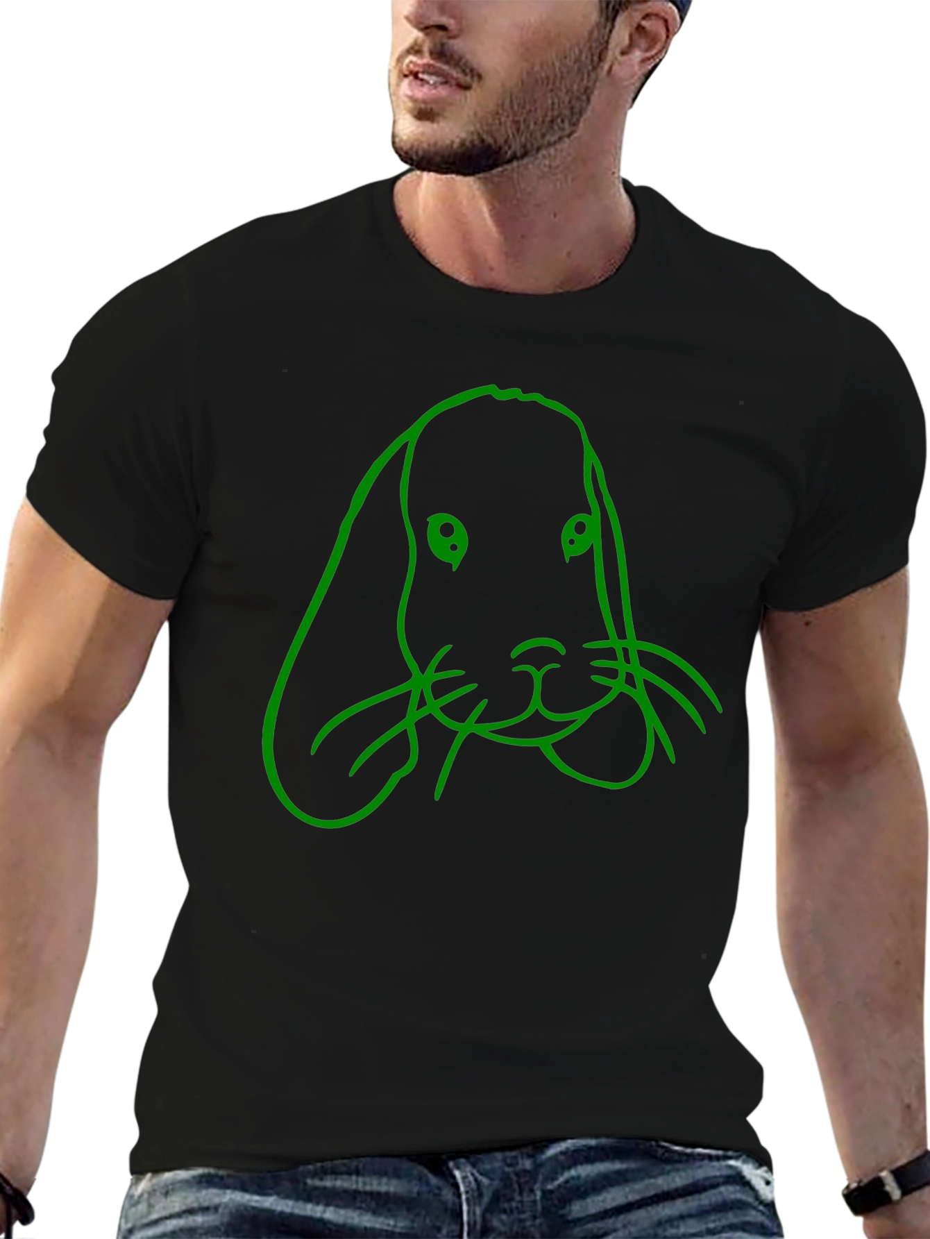 Rabbit Graphic Tee - Mens Black T-Shirt