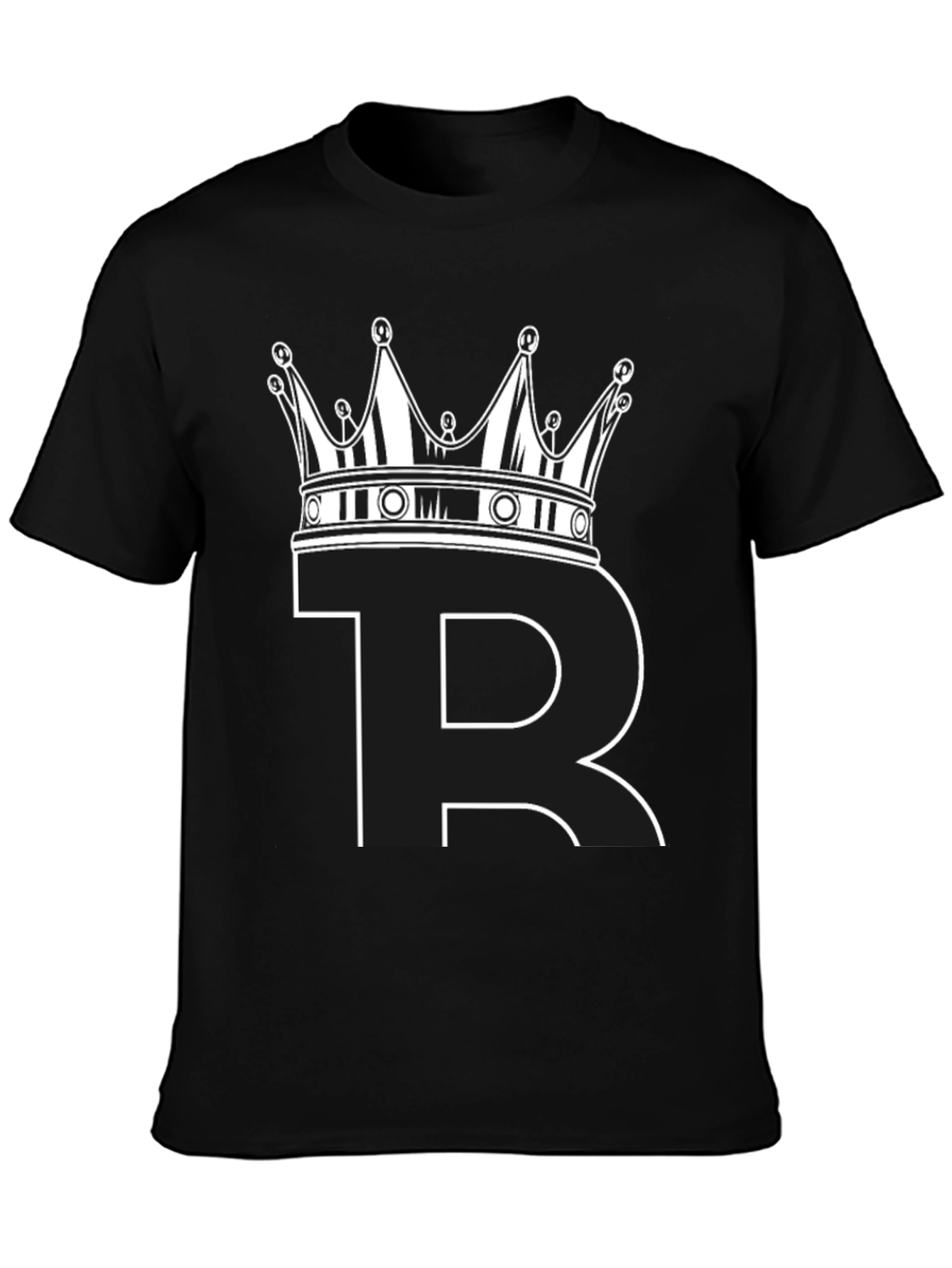 Bitcoin King Black T-Shirt - Crypto Crown Design