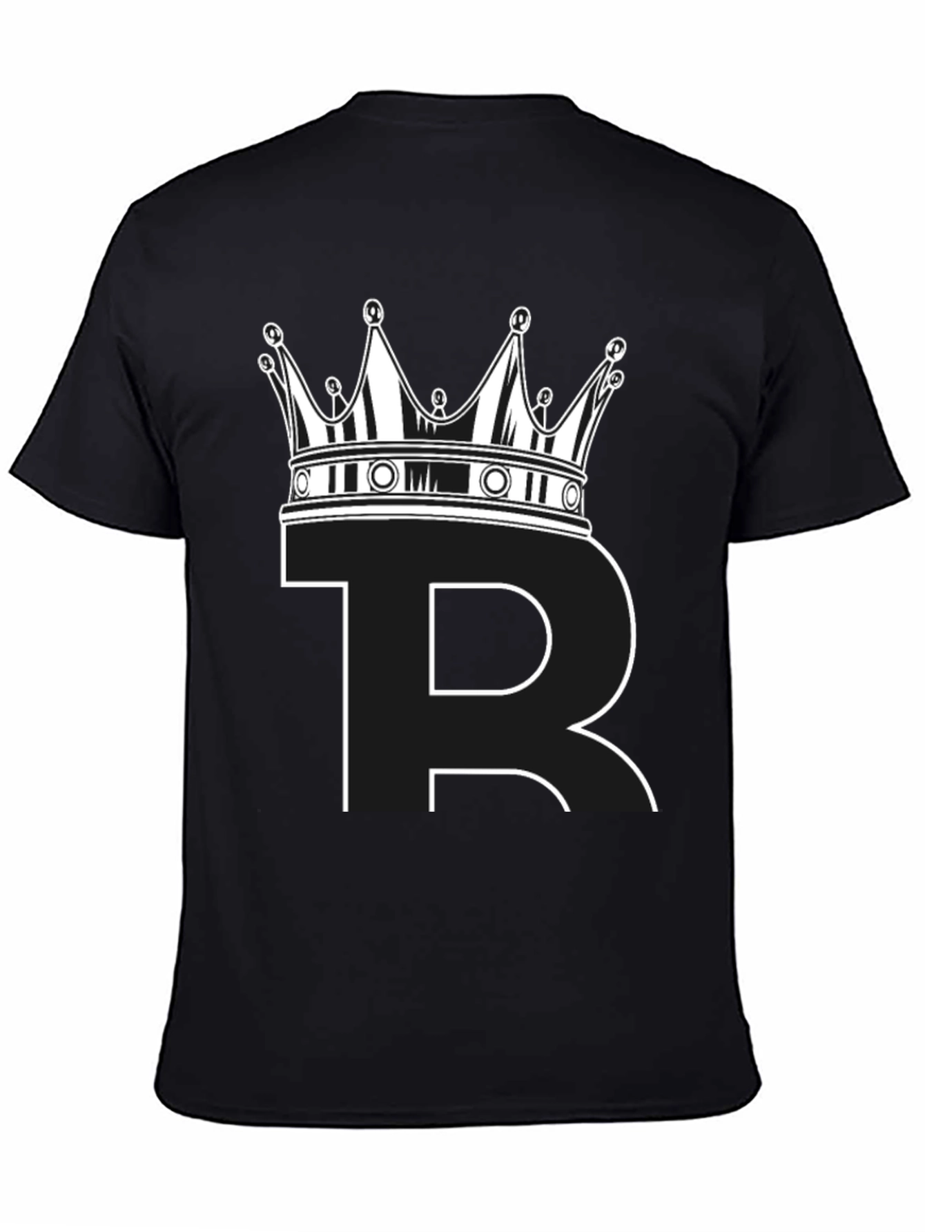 Bitcoin King Black T-Shirt - Crypto Crown Design