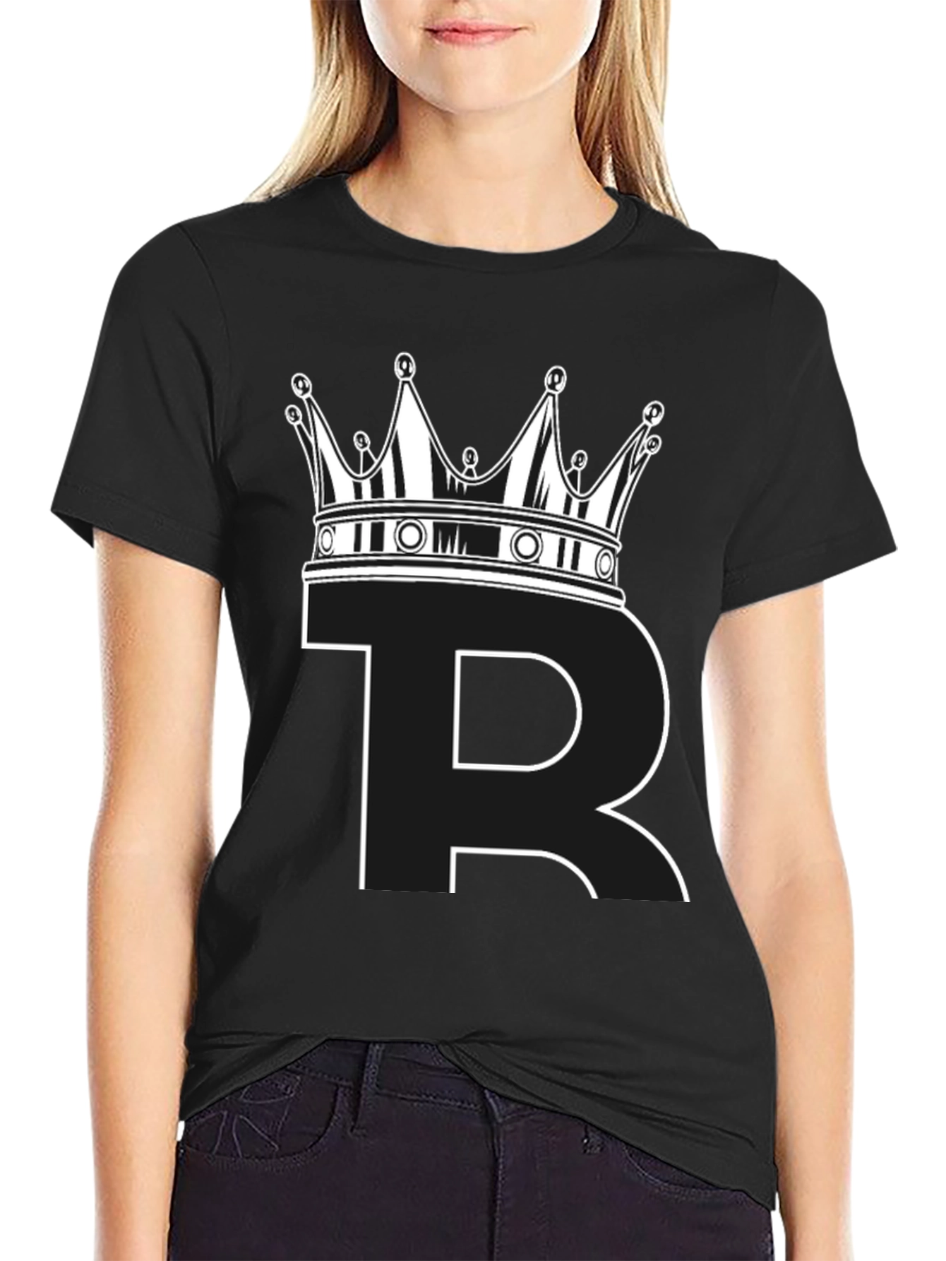 Bitcoin King Black T-Shirt - Crypto Crown Design