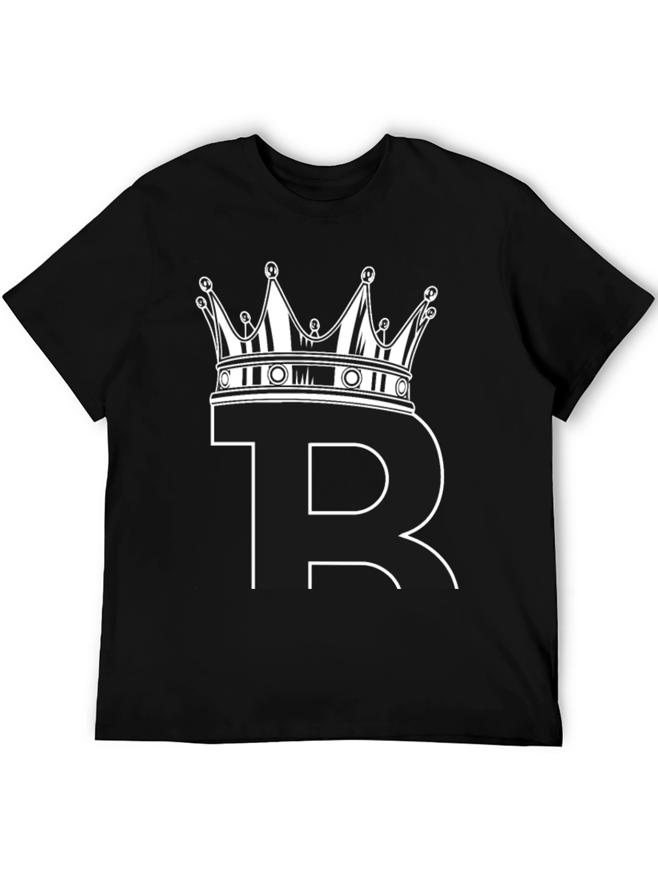 Bitcoin King Black T-Shirt - Crypto Crown Design