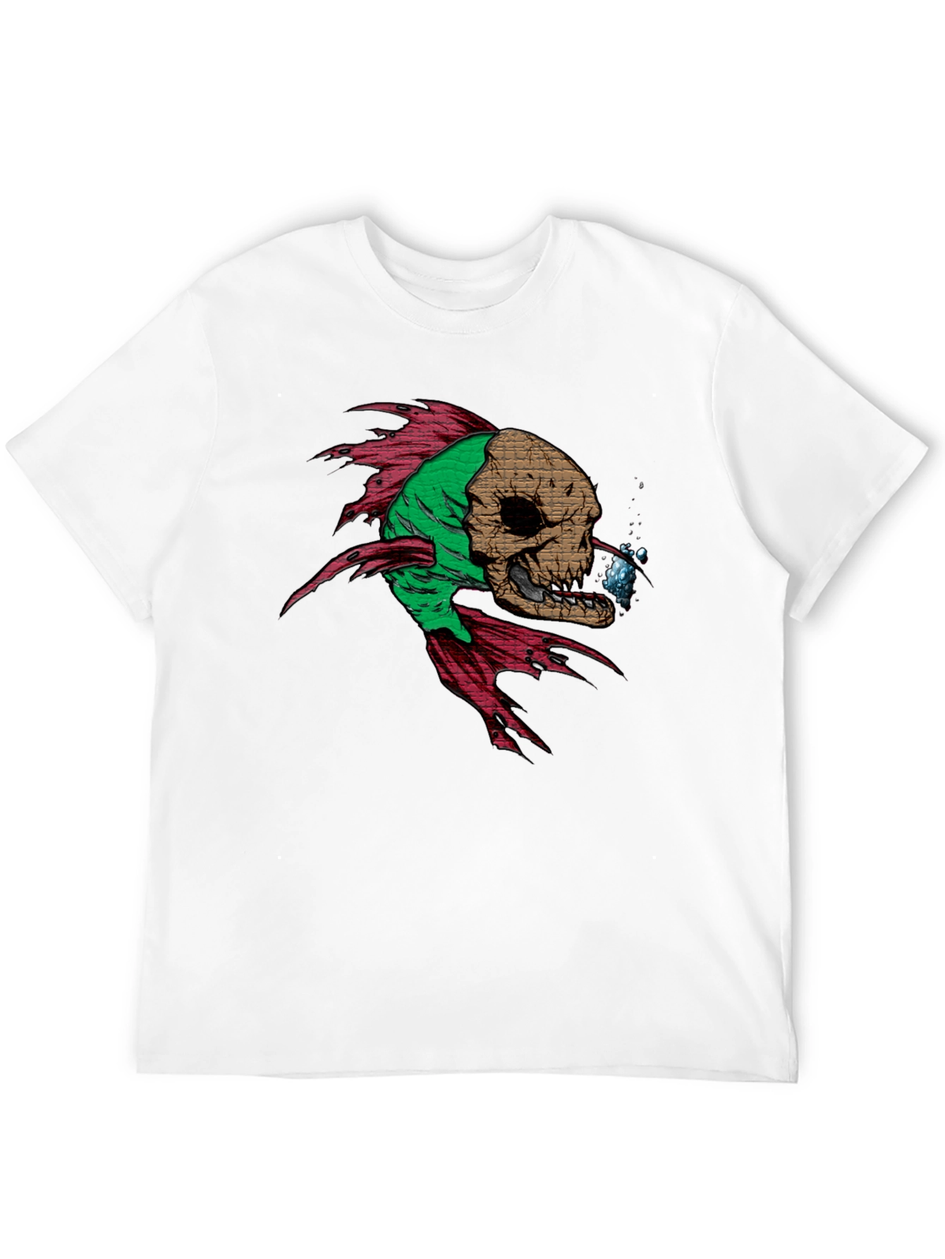 Skull Fish Graphic Tee - Mens Black T-Shirt