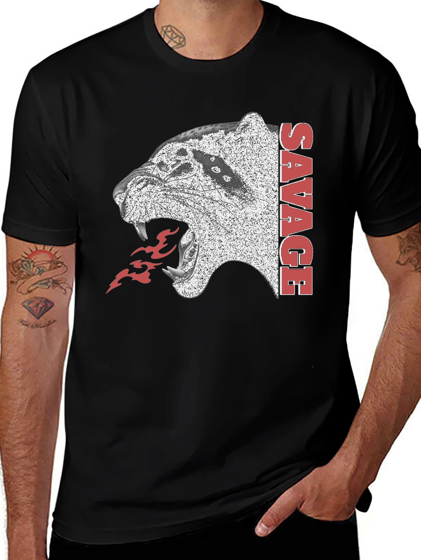 Savage Panther Graphic T-Shirt