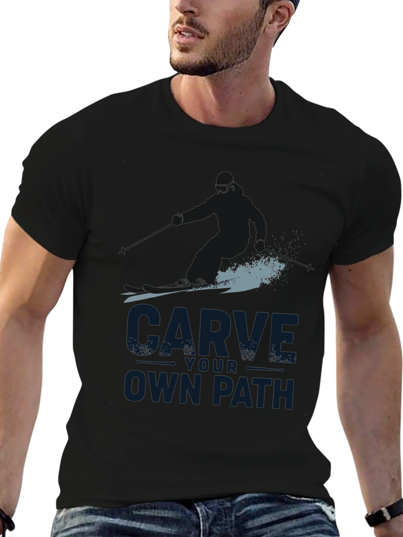 Carve Your Own Path Black Graphic Tee