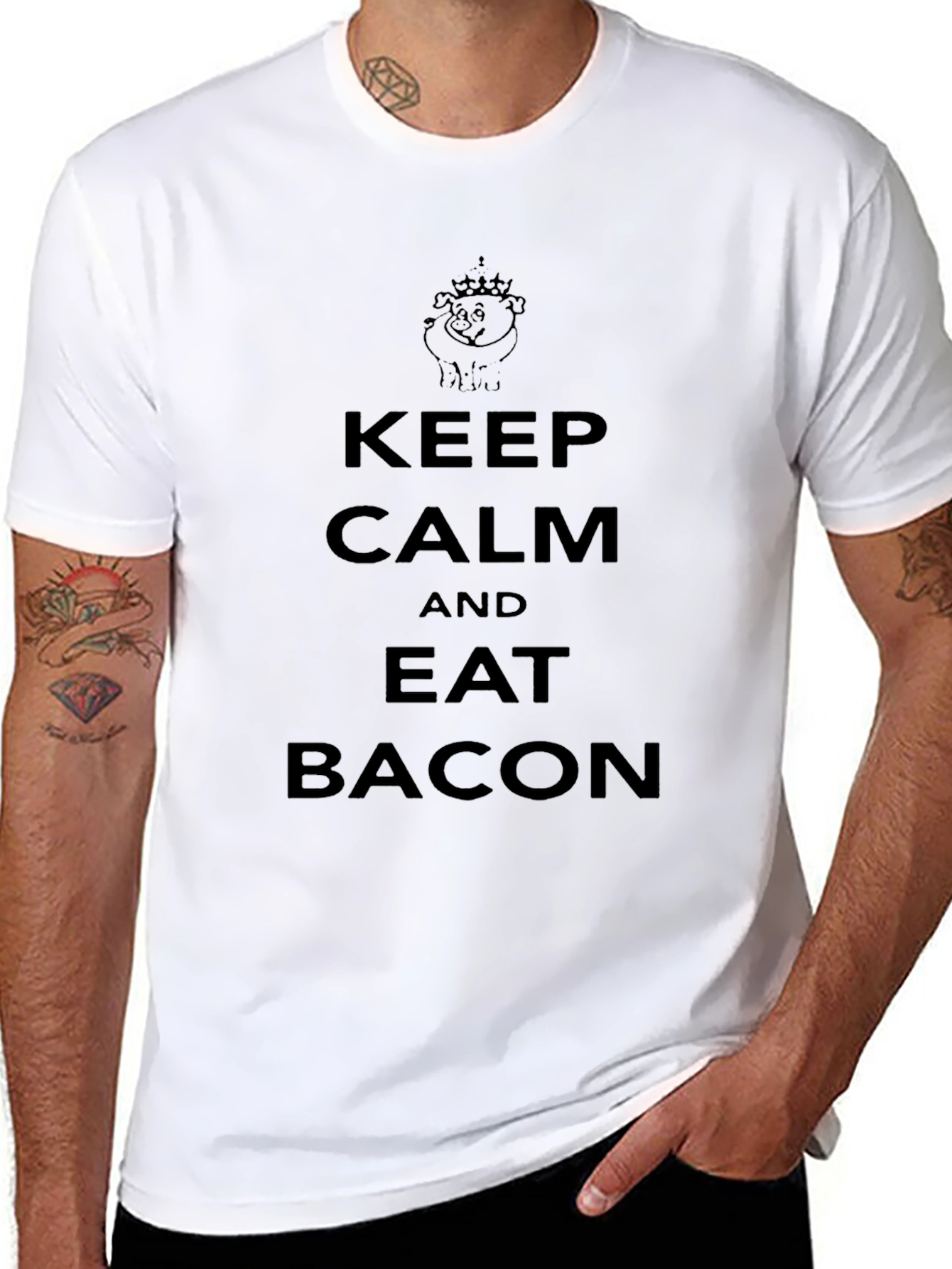 Keep Calm and Eat Bacon T-Shirt