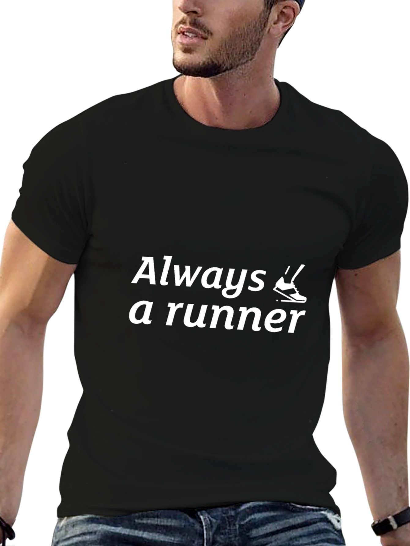 Always a Runner Graphic Tee - Black
