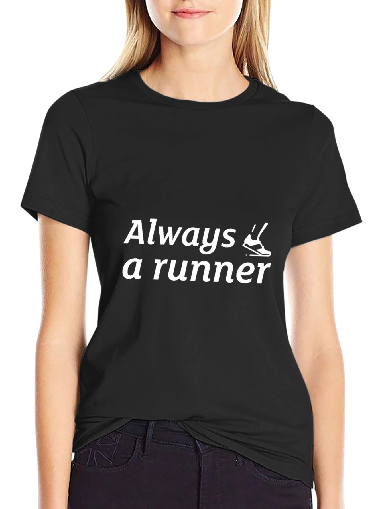 Always a Runner Graphic Tee - Black