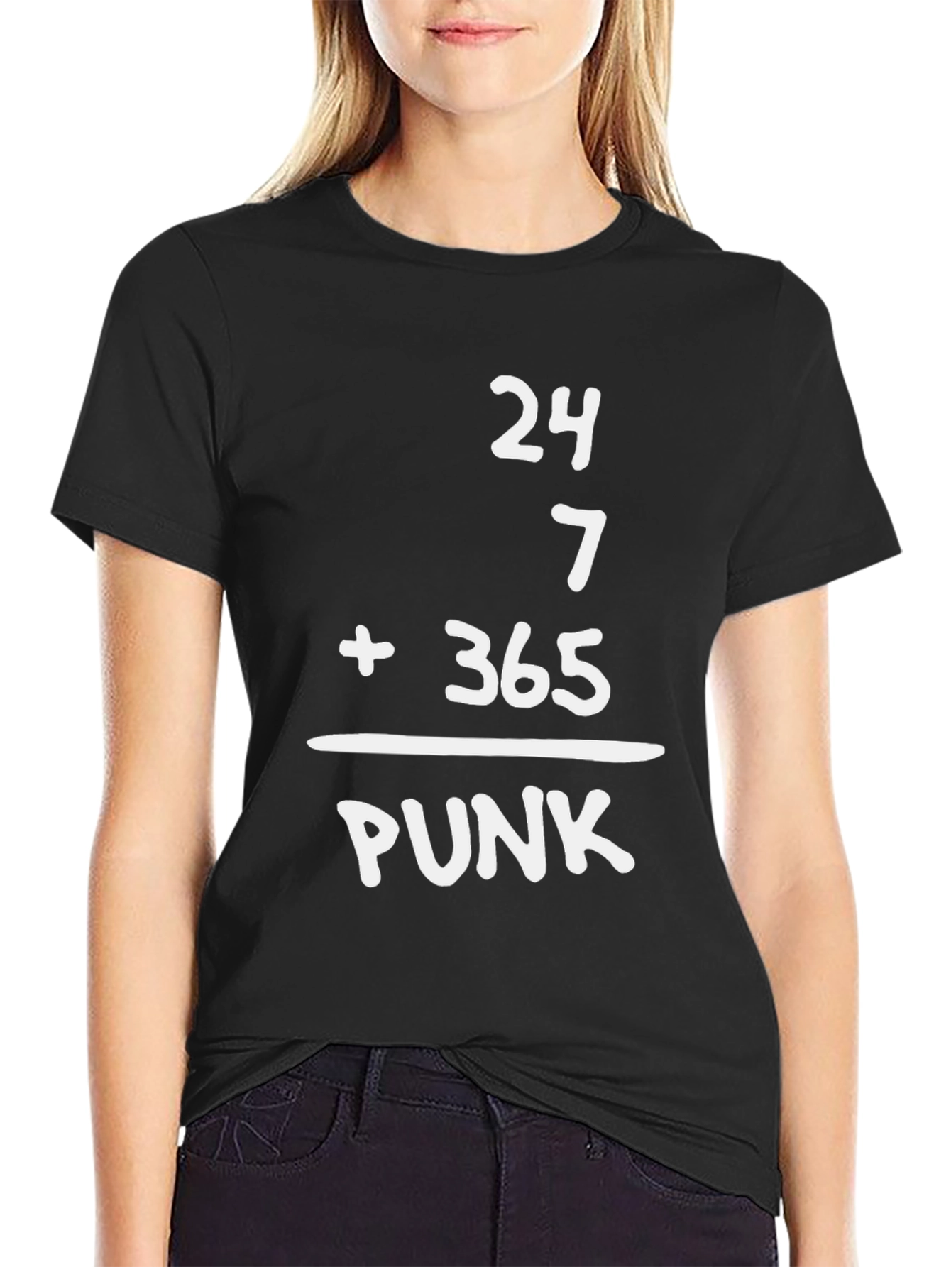 24/7 + 365 Punk Graphic Tee - Black