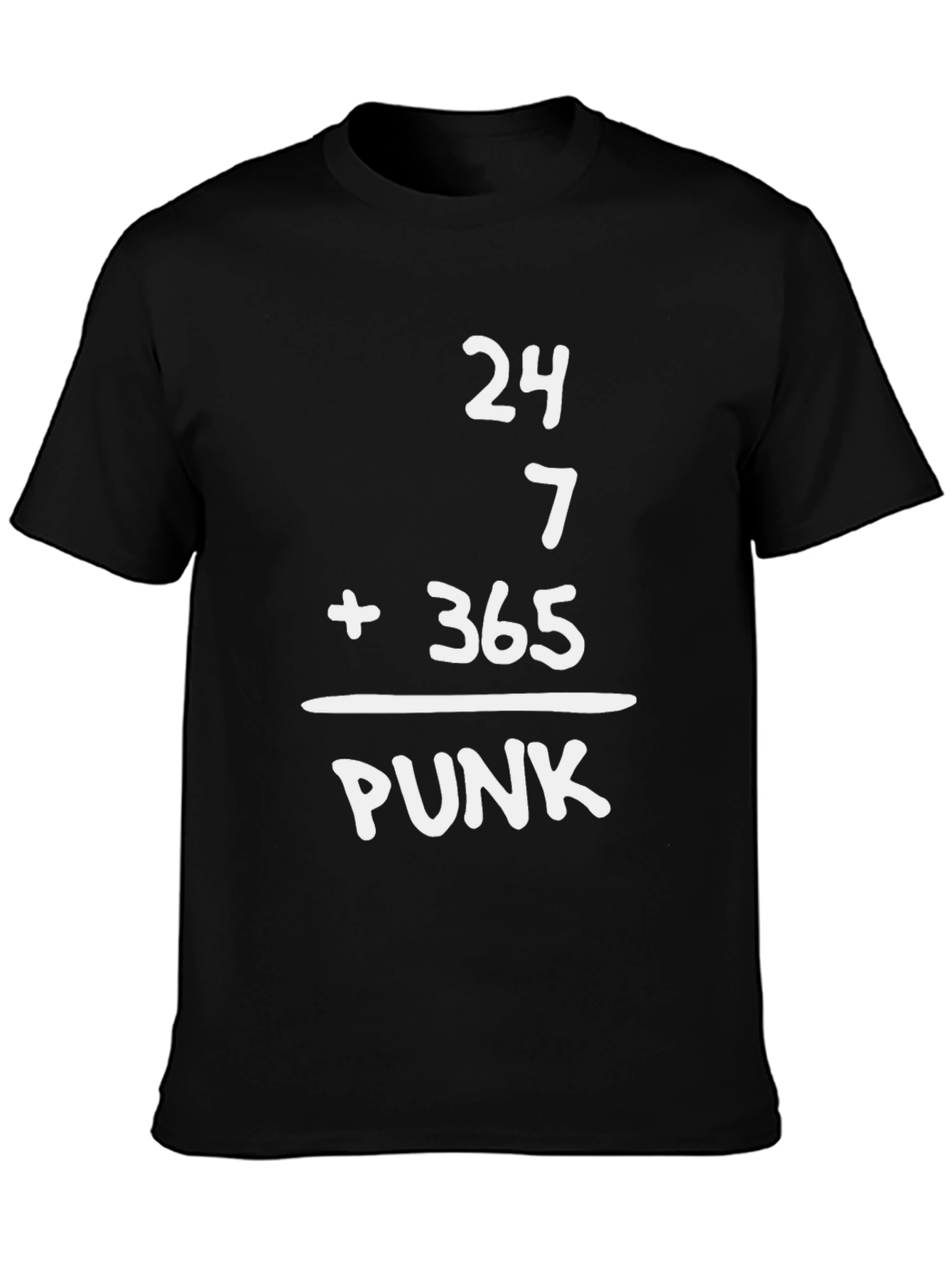 24/7 + 365 Punk Graphic Tee - Black