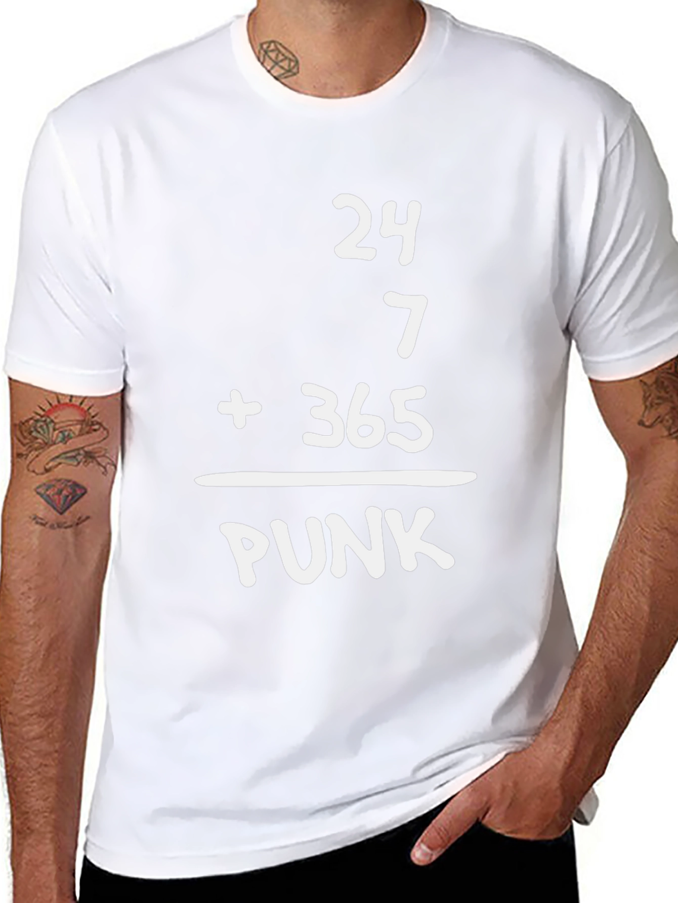 24/7 + 365 Punk Graphic Tee - Black