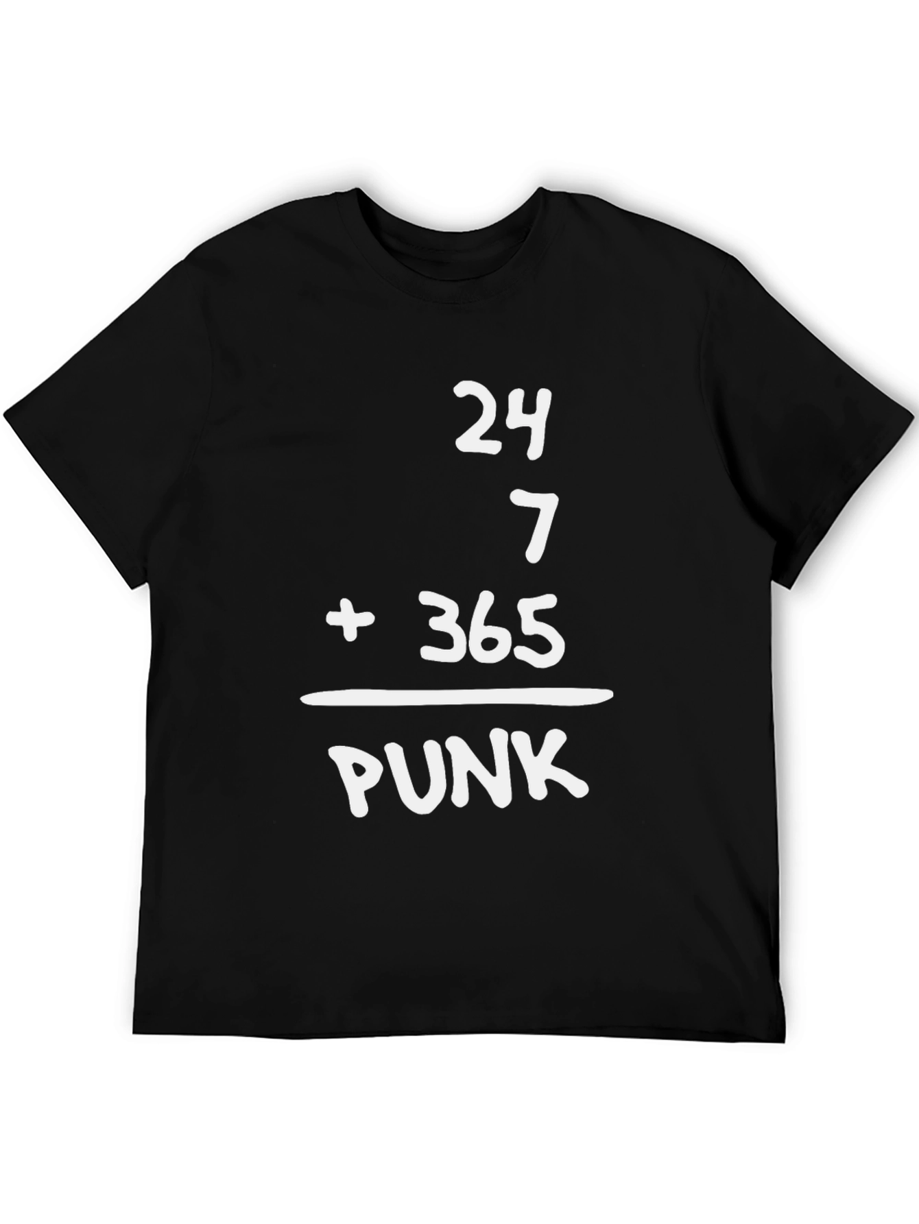 24/7 + 365 Punk Graphic Tee - Black