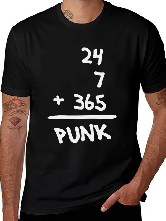 24/7 + 365 Punk Graphic Tee - Black