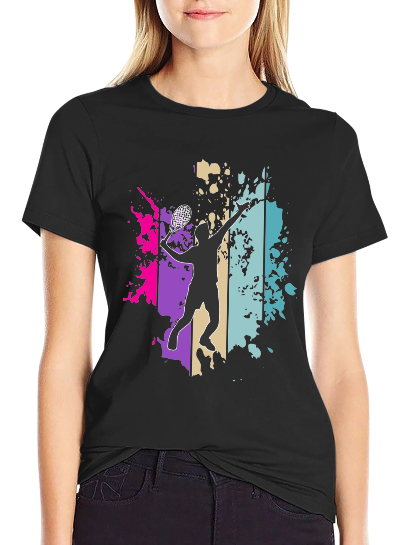Lacrosse Player Graphic Tee - Trendy Sportswear