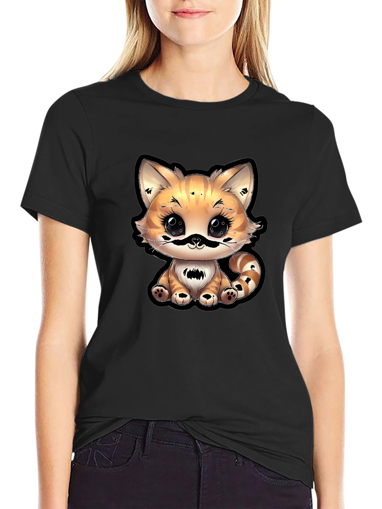 Cute Cartoon Cat T-Shirt