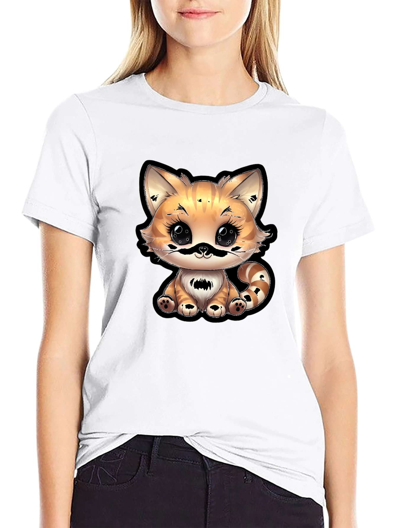 Cute Cartoon Cat T-Shirt