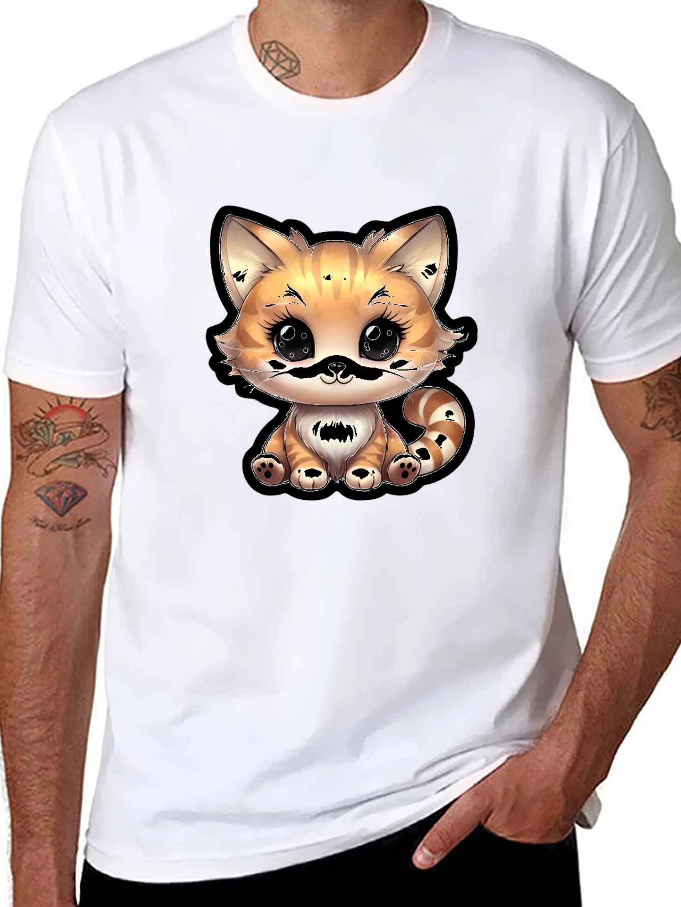 Cute Cartoon Cat T-Shirt