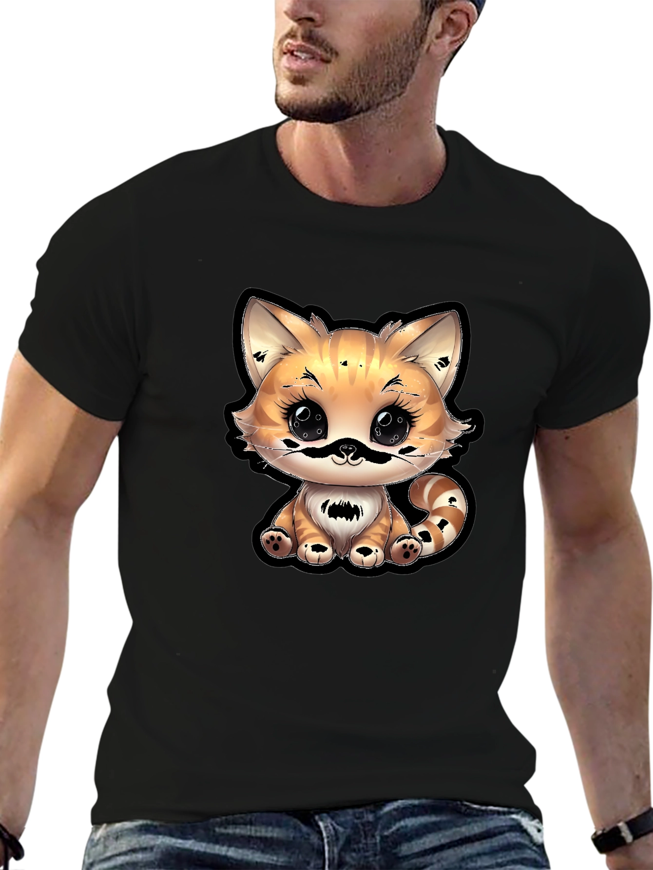 Cute Cartoon Cat T-Shirt