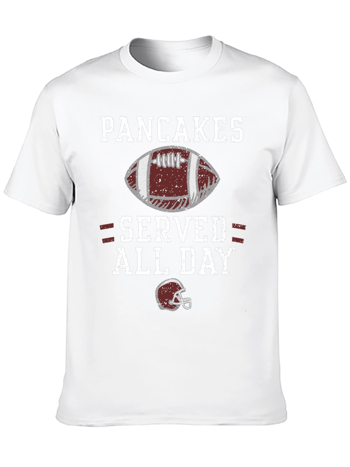 Pancakes Served All Day Funny Football T-Shirt
