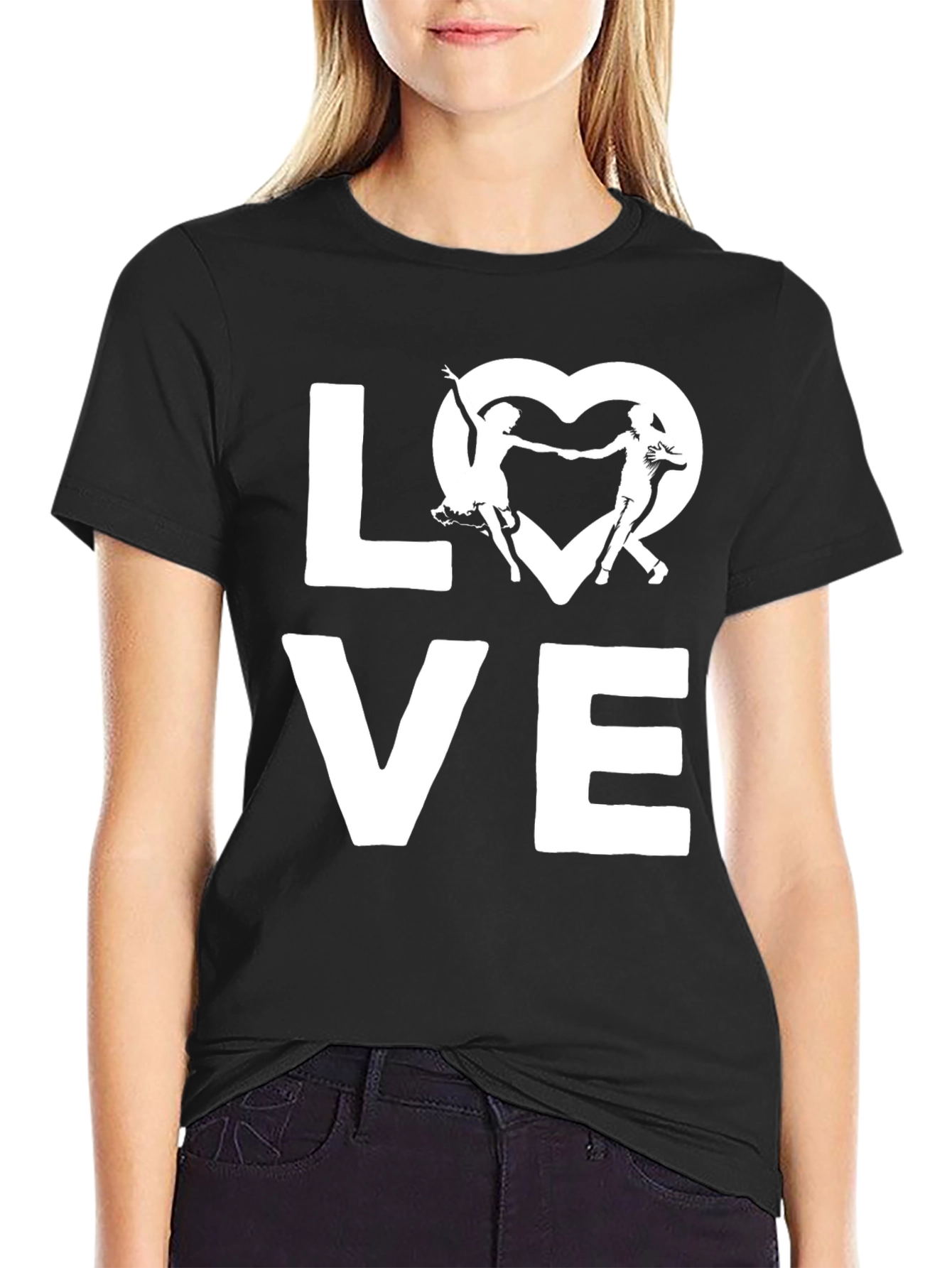 Love Dancing Graphic Tee - Stylish Black T-Shirt