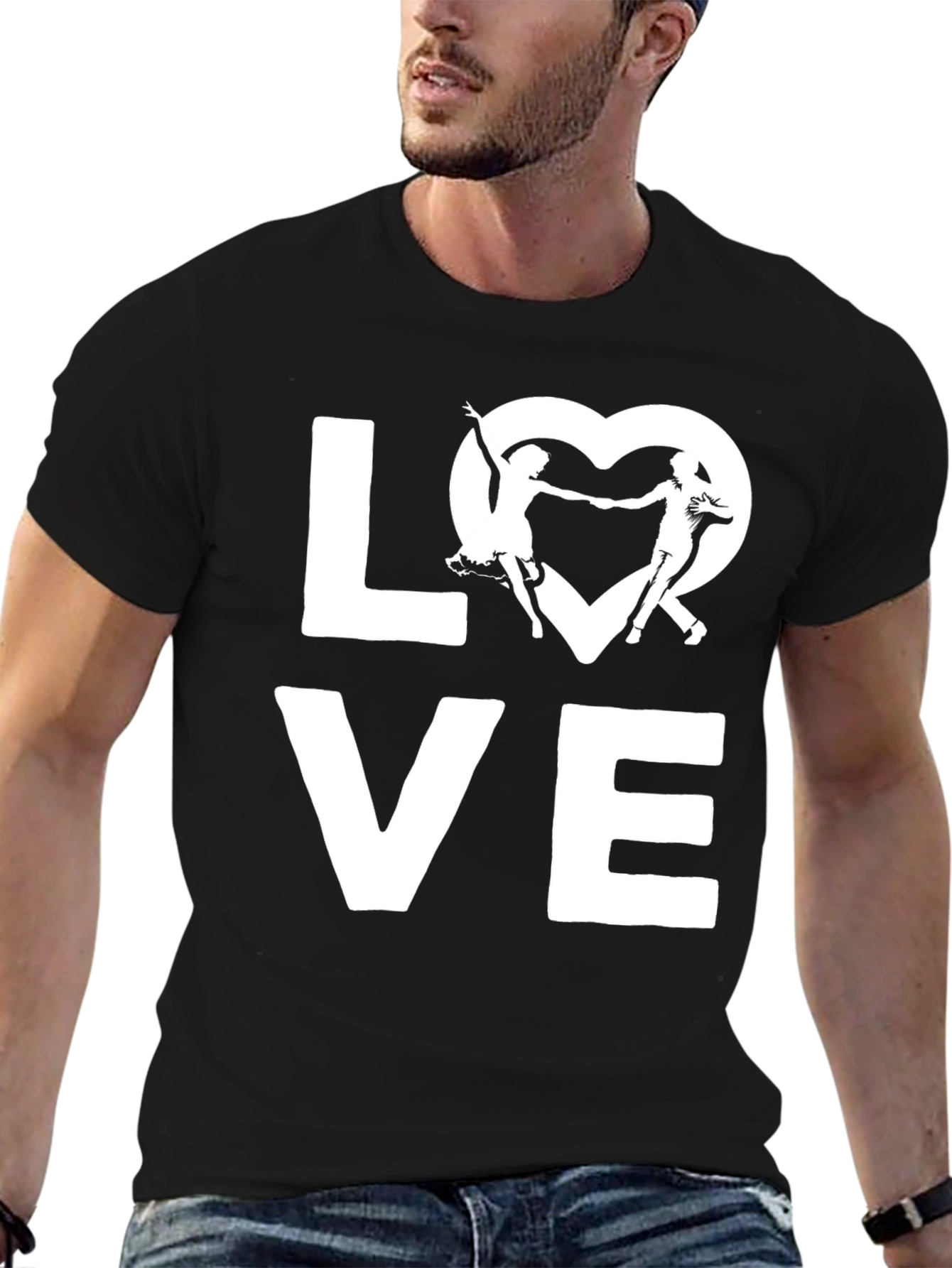 Love Dancing Graphic Tee - Stylish Black T-Shirt