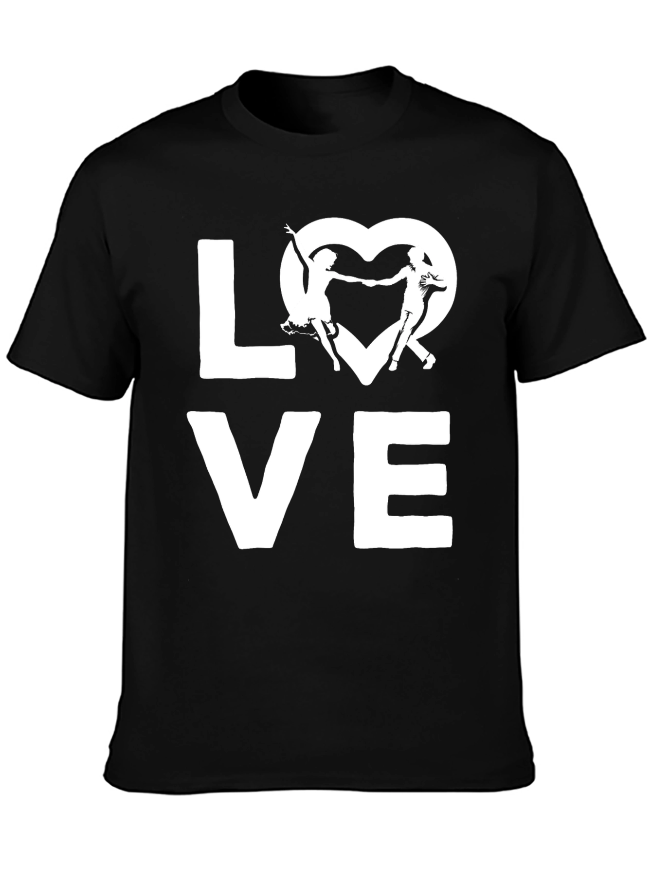Love Dancing Graphic Tee - Stylish Black T-Shirt