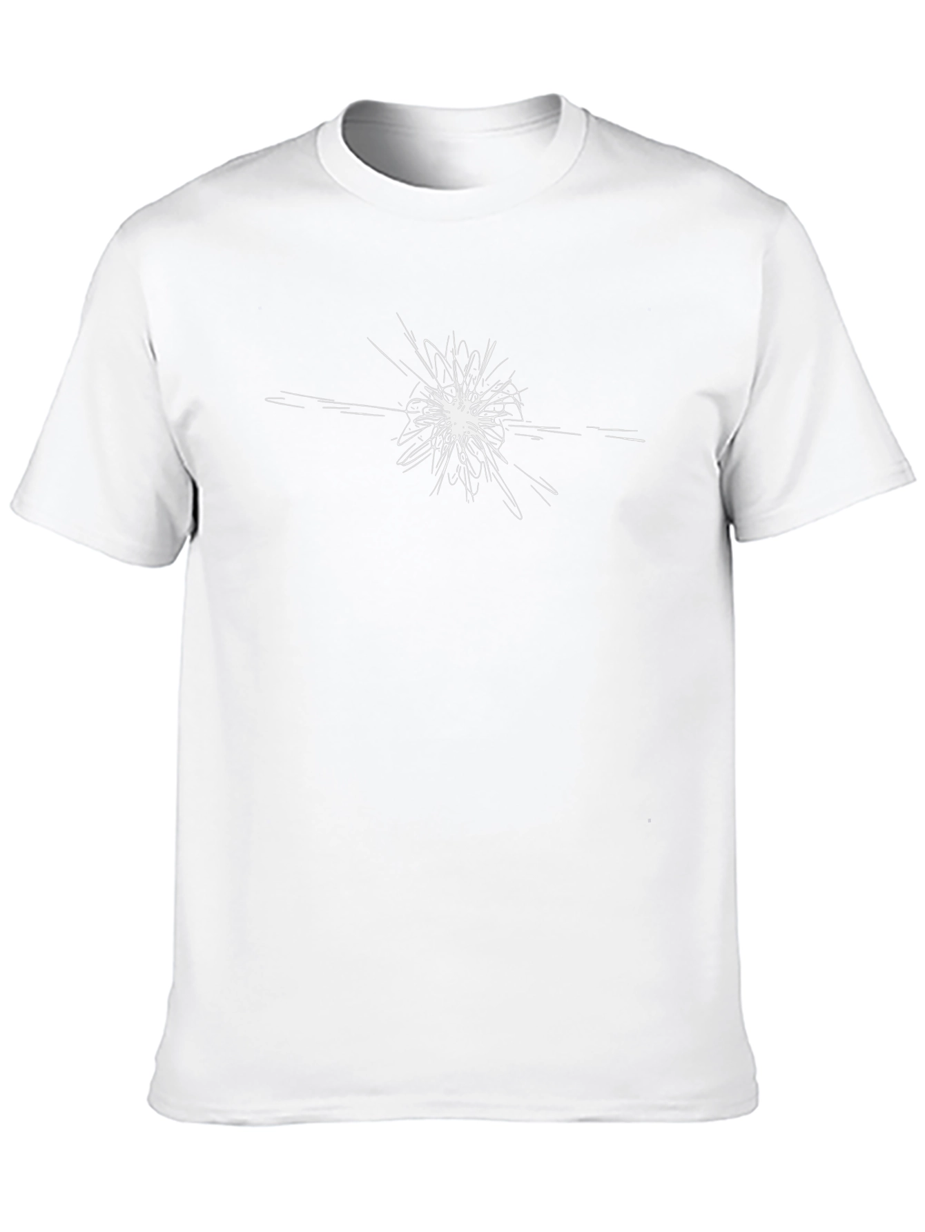 Abstract Explosion Graphic Tee - Soft Cotton Black T-Shirt