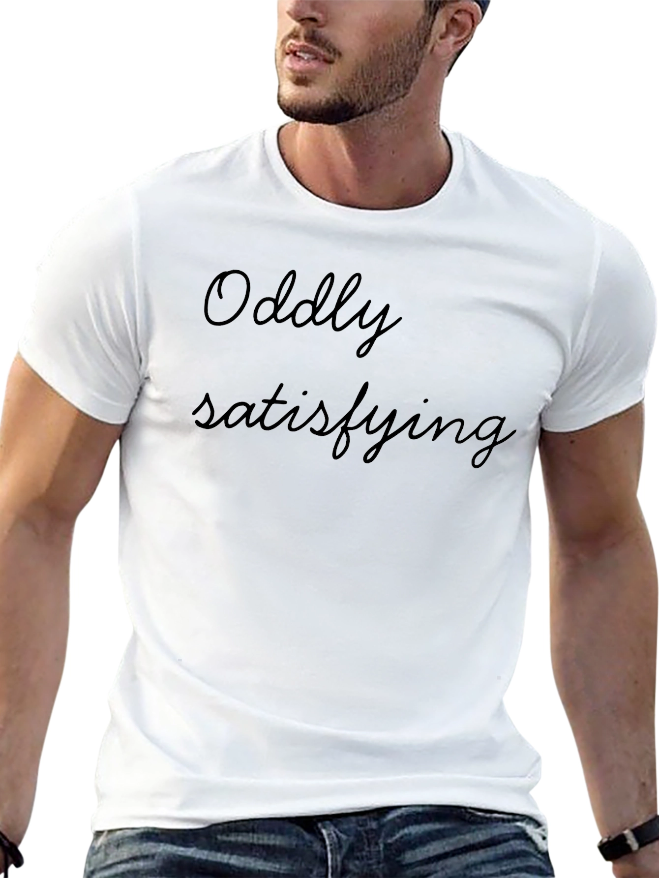 Oddly Satisfying Black Graphic Tee
